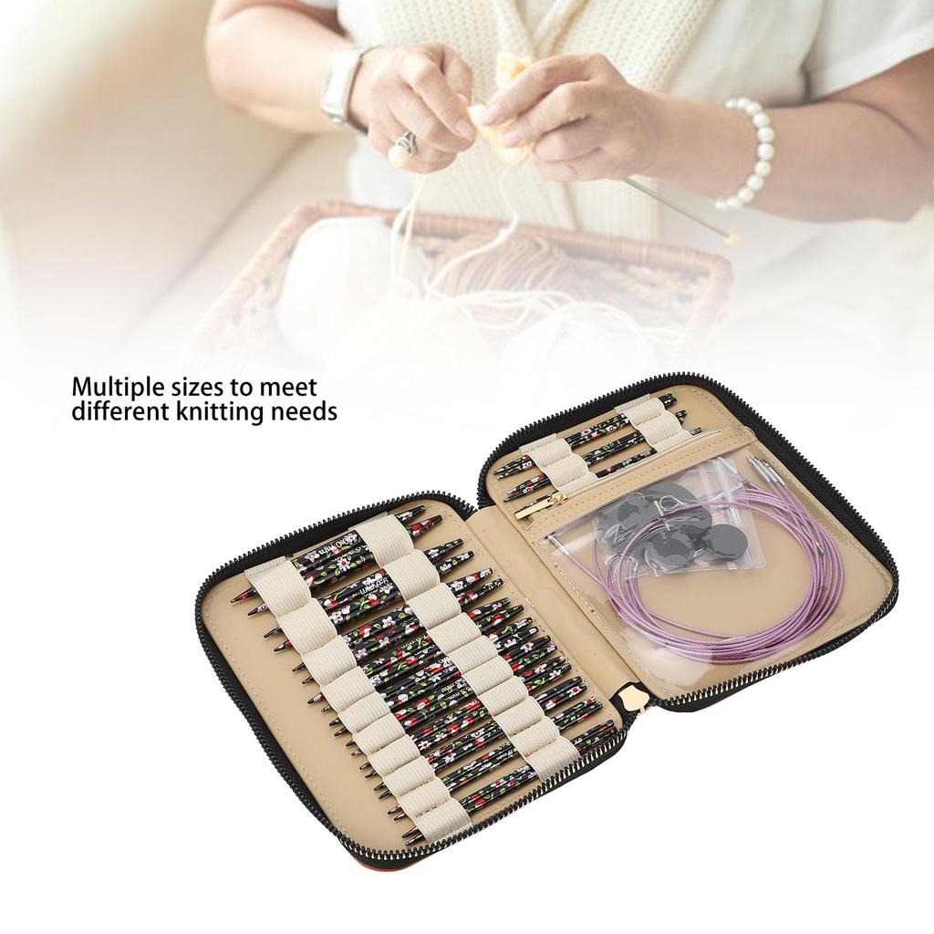 Crochet Needle Circular Needle Knitting Sewing Machine Needle Aluminum Easy to Storage 17 X 13cm 3.0mm-10.0mm Set, Set, Needles, Kit, Material, Use,