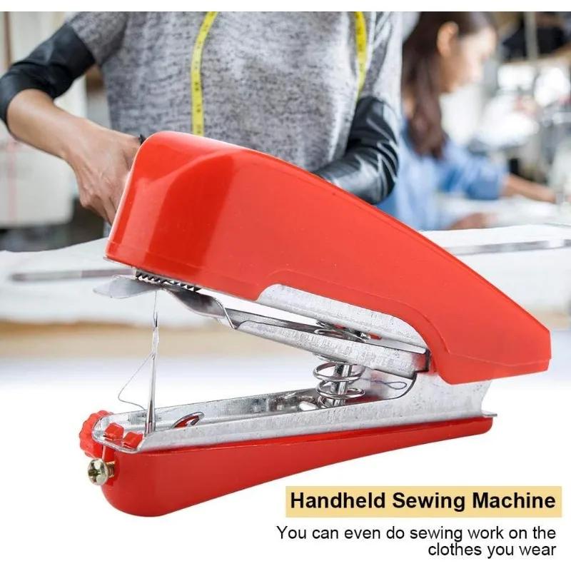 Portable Mini Manual Sewing Machine Handheld Sewing MachineHome Handheld Sewing Machine Travel Clothes DIY Stitchin Sew Tool