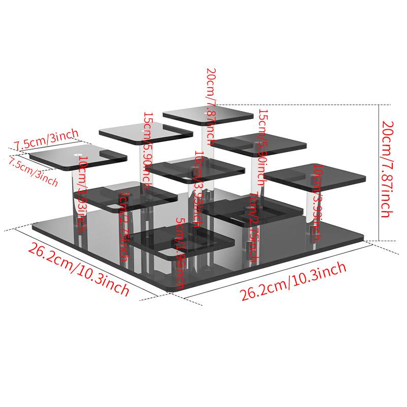 Transparent Acrylic Display Stand for Action Figures, Blind Boxes, Dolls, and Desserts