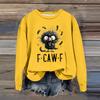 Women's Fashion Casual Long Sleeve Loose  Printed Sweatshirt