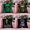 UUniversal MMonsters Horror Pillow Case Soft Plush Fabric DoubleSided Printed Cushion Cover Warm Winter Sofa Pillow Case