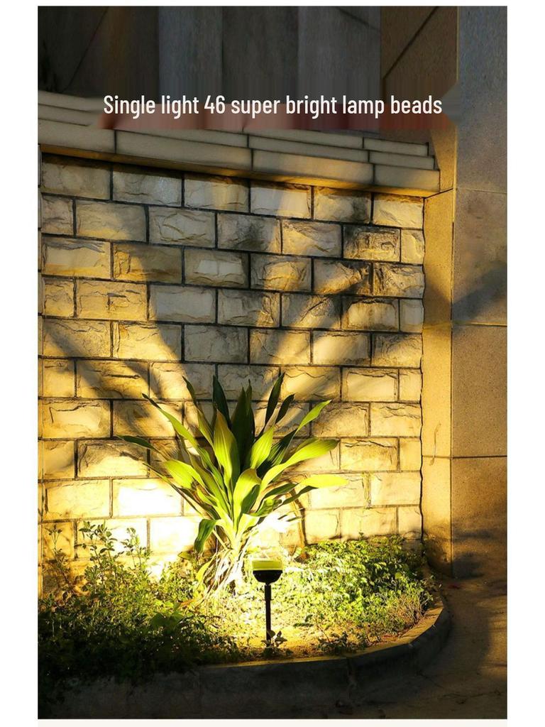 Waterproof Solar Spotlight for Garden Landscape - Super Bright Outdoor Lawn and Tree Light with Ground Plug