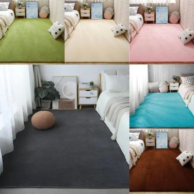 Modern Solid Colors Theme Carpet Bedroom Bedside Soft Nonslip Rug Living Room Sofa Decor Carpet Lounge Coffee Table Floor Mat