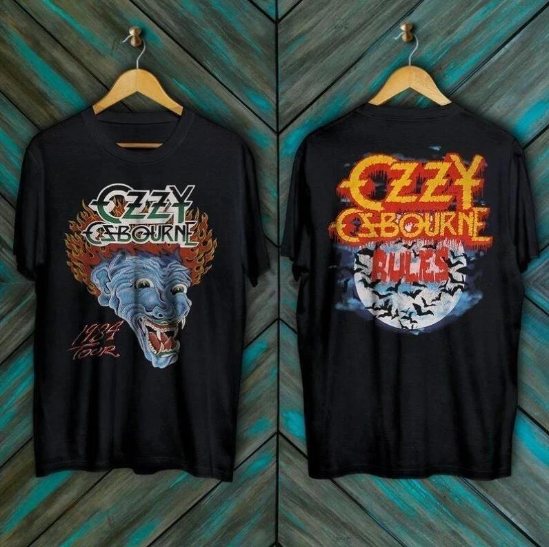 

New Vintage Rare!! 1984 Ozzy Osbourne Rules Tour 2 Sided T-Shirt High-end Luxury Is for Both Men and Women Top Y2k 2XL