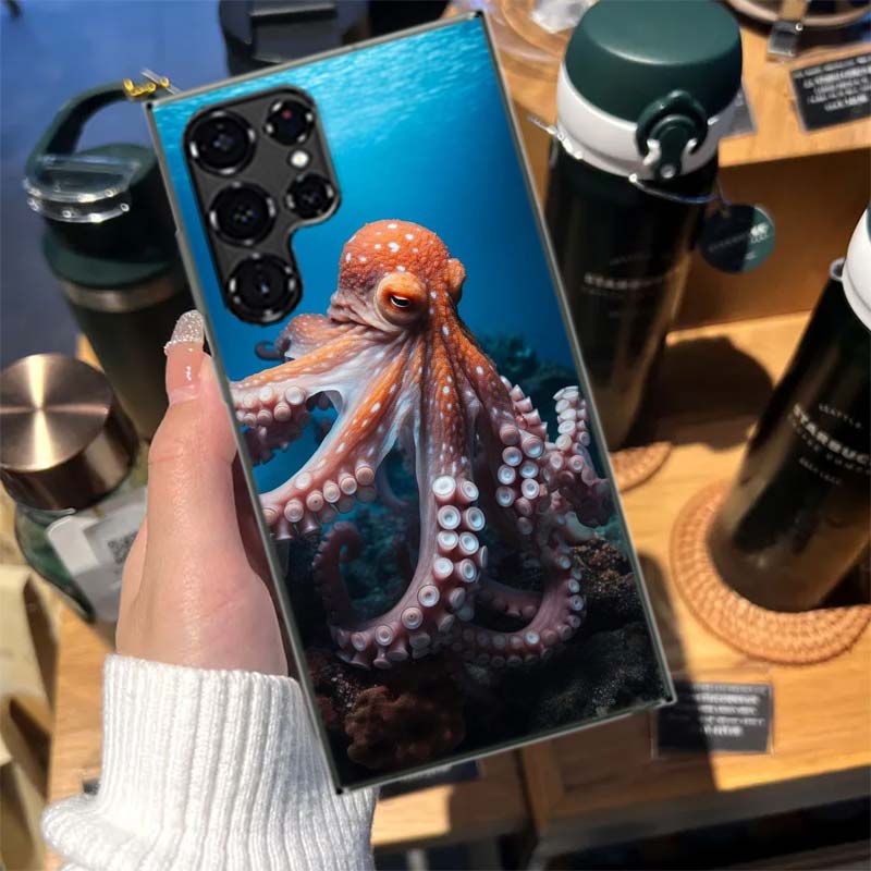 This is a Big Octopus Cases Phone Case for Samsung Galaxy S26 Ultra S25 Edge S24 S23 FE S21 Plus S20 S22 Cover TPU Capa Shell Sh