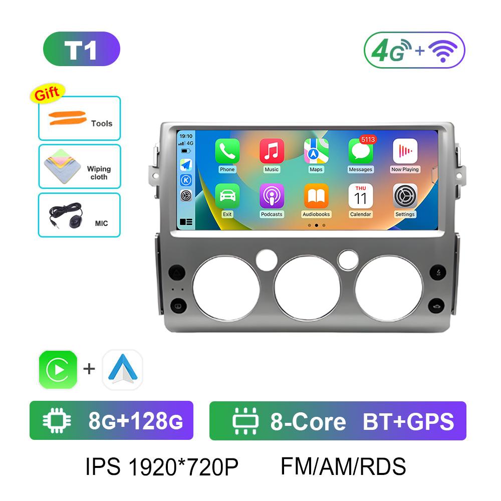 Wireless Carplay GPS Navigation for Toyota FJ Cruiser 2007 2008 2009 2010 2011 - 2013 Bluetooth Cooling Fan Autoradio Head Unit