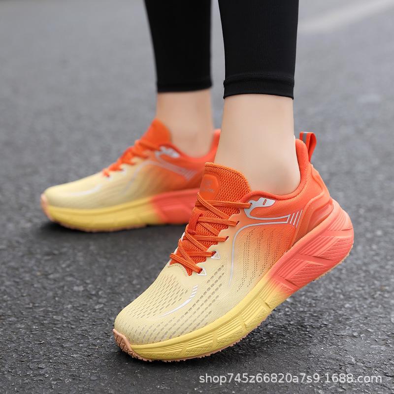 

Женские танцевальные туфли на мягкой подошве: Удобные кроссовки унисекс Jiamusi Shuffle 42 оранжевый