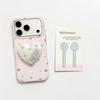 Round edge Korean gilt star pendant for iPhone17promax Apple 16 mobile phone case 15 love bracket