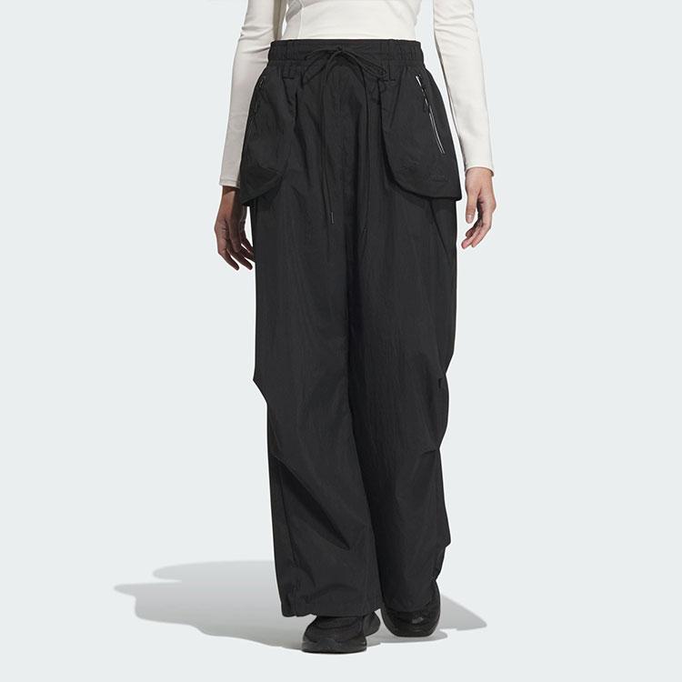 New Adidas PARACHUTE TRACKSUIT BOTTOMS Casual Pants Women's Black JI7542