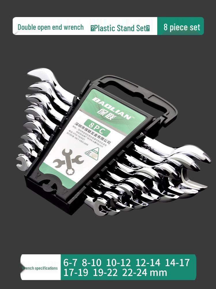 Doppelkopf-Maulschlüssel-Set - Polierte Oberfläche, Kleines Werkzeugset für Zuhause, 8-10mm Steckschlüssel-Helfer