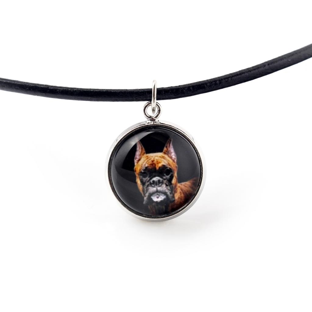 Boxer, German Boxer III – Jewelry with your photo box, set of necklace and earrings | Art-Dog