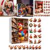 Christmas Chicken Lantern Calendar With 24 Acrylic Pieces For Holiday Gift And Decoration