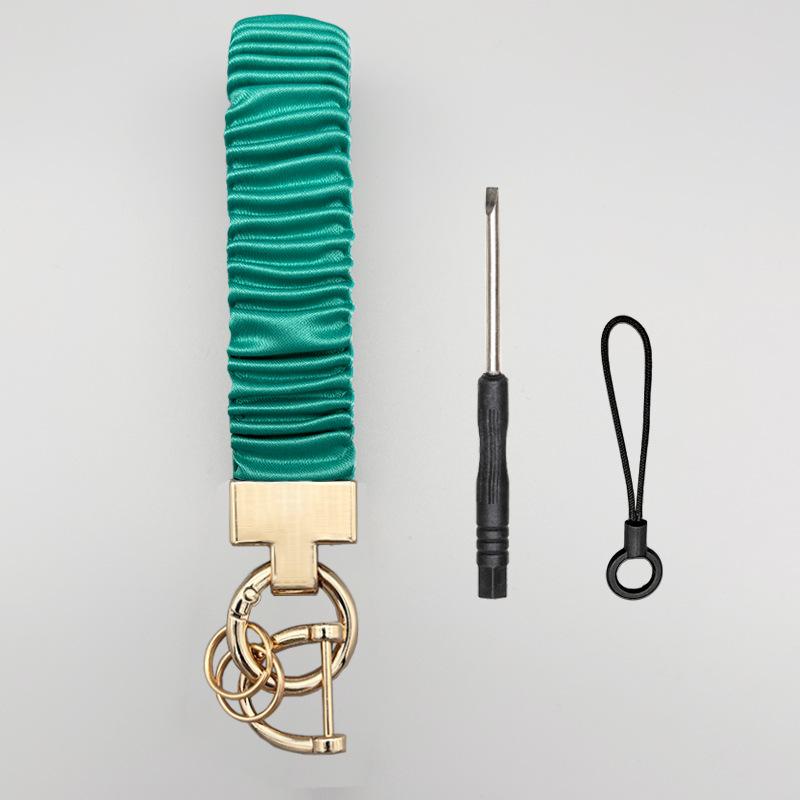 WTEMPO Stretchy Wristlet Keychain Scrunchie Style Keychain with Key Rings Car/Door Keys/Bags Hanging Pendents Daily Anti Loss Keychains