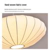 Wabi-Sabi Style Pendant Light: Japanese Fabric Lantern for Dining & Bedroom