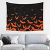 Halloween Bats Tapestry Hippie Polyester Wall Hanging Pumpkin Skull Room Decor Background Cloth Art Tapestries