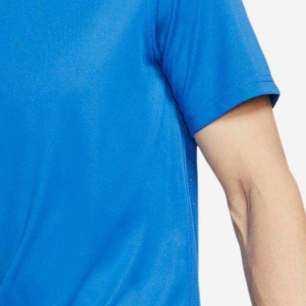 Nike Solid Color Simple Print Small Logo Quick-Dry Round Neck Short Sleeve T-Shirt Men Tops Royal-Blue HF0524-463