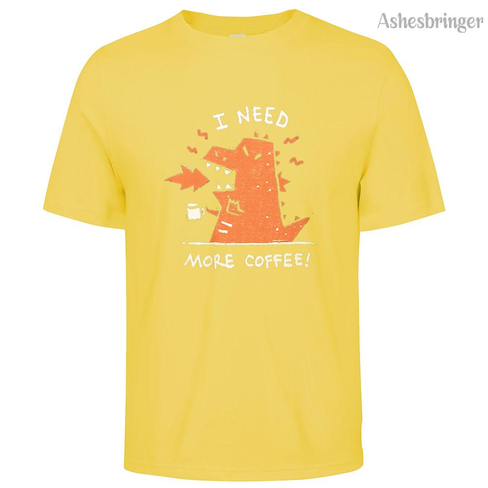 Mens Cotton I Need Coffee Graphic Funny T Shirt Street Casual Style Tee for Men and Women