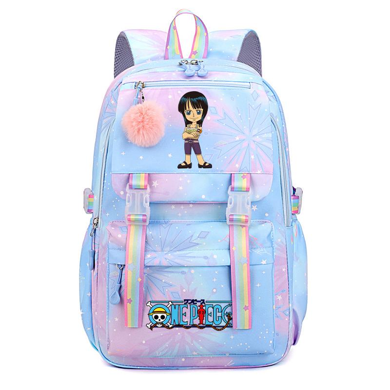 Anime One Piece Batoh Roztomilý Dámský Vodotěsný Batůžek pro Studenty, Teenagery, Děti, Narozeninové Dárky, Aktovka, Dámská Cestovní Volnočasová Taška, Ruksak, Mochila