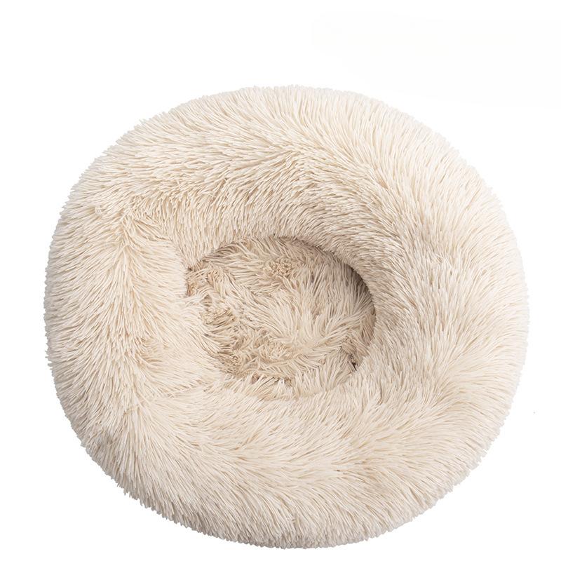 Letto rotondo in peluche per cani per l'inverno, morbido e confortevole Accessori per animali domestici Accessori per cani