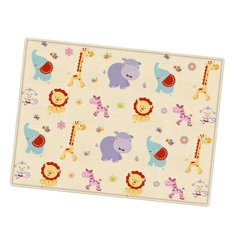 

Водонепроницаемый детский игровой коврик, коврик для ползания, двойной коврик с животными, мультяшный коврик для детей, игровой коврик белый