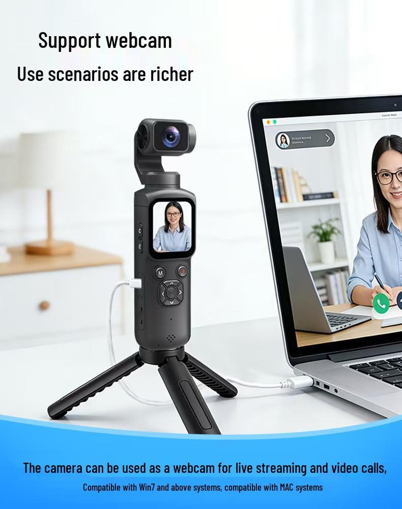 4K HD Pocket Gimbal Vlog Camera M105: Handheld Sports & Travel Camera for Outdoor Adventures