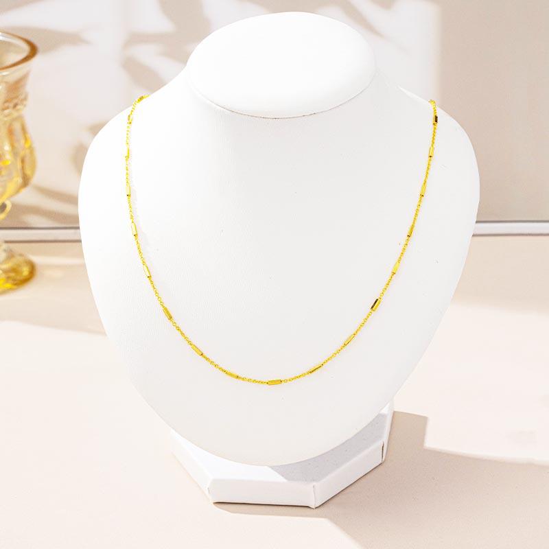Luxury Gold Geometric Choker Necklace - Minimalist, Long-lasting Color Retention