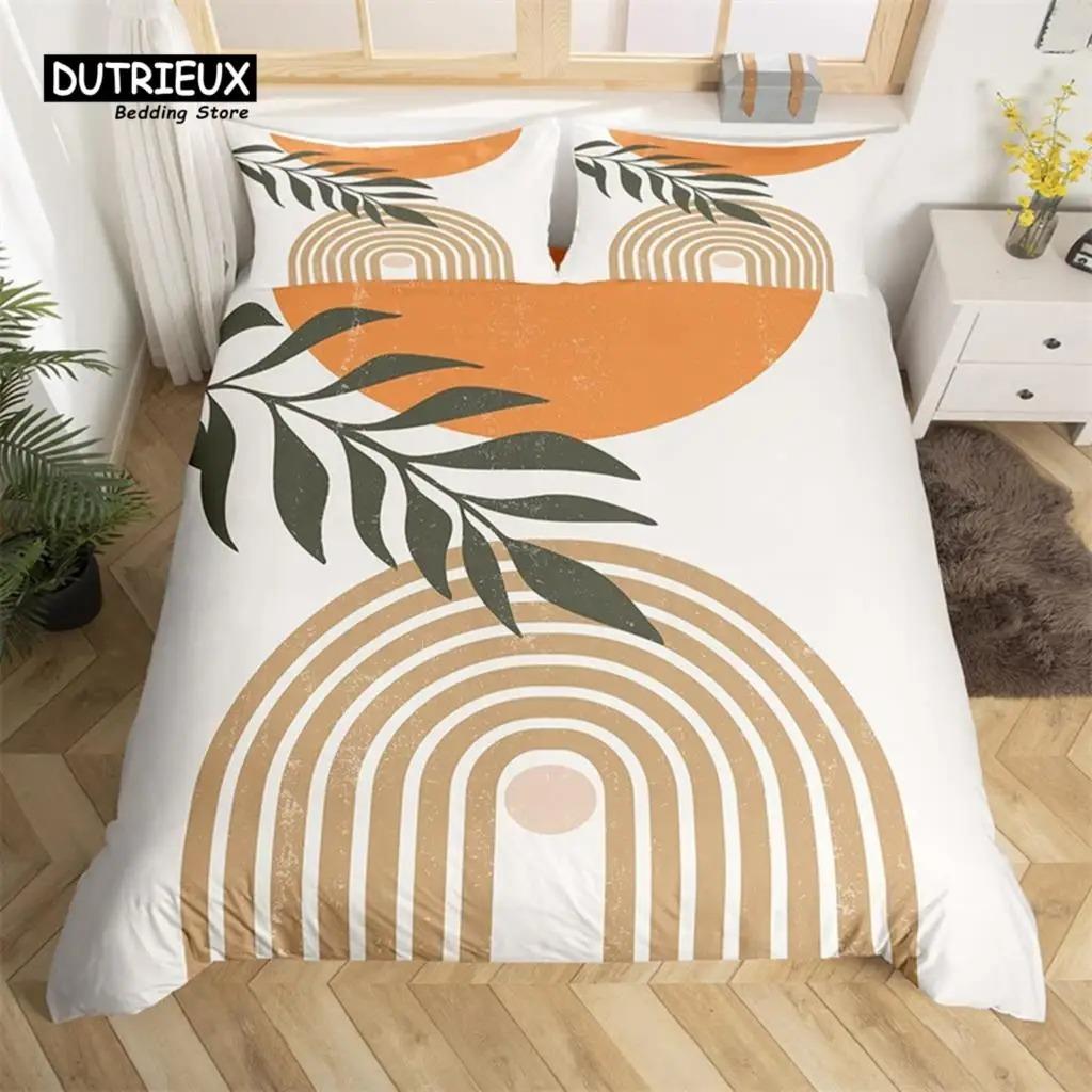 Abstrakte Berge Bettbezug Naturlandschaft Kunst King Bettwäsche-Set Für Naturliebhaber Geschenk Wald Wandern Abenteuer Steppdeckenbezug