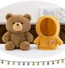 Cute Soft Sweater Bear Plush Toy - Children's Cozy Sleeping Pillow & Cuddly Doll