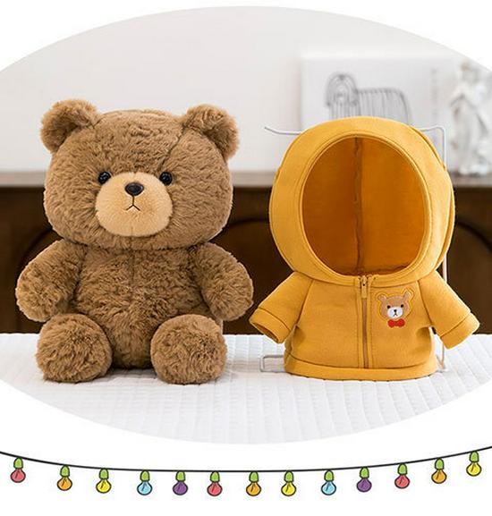 Cute Soft Sweater Bear Plush Toy - Children's Cozy Sleeping Pillow & Cuddly Doll