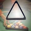 Table Pool Ball Rack, Wooden Billiard Stand Sturdy Practical Supplies, Flat Triangle