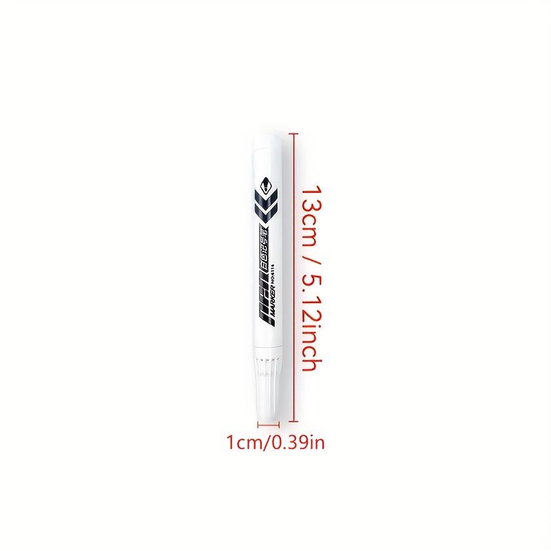 6pcs White Marker Set - High-Quality Smudge-Proof Oil-Based Ink, Medium Tip for Plastic, Glass & Metal Surfaces,Permanent Marker