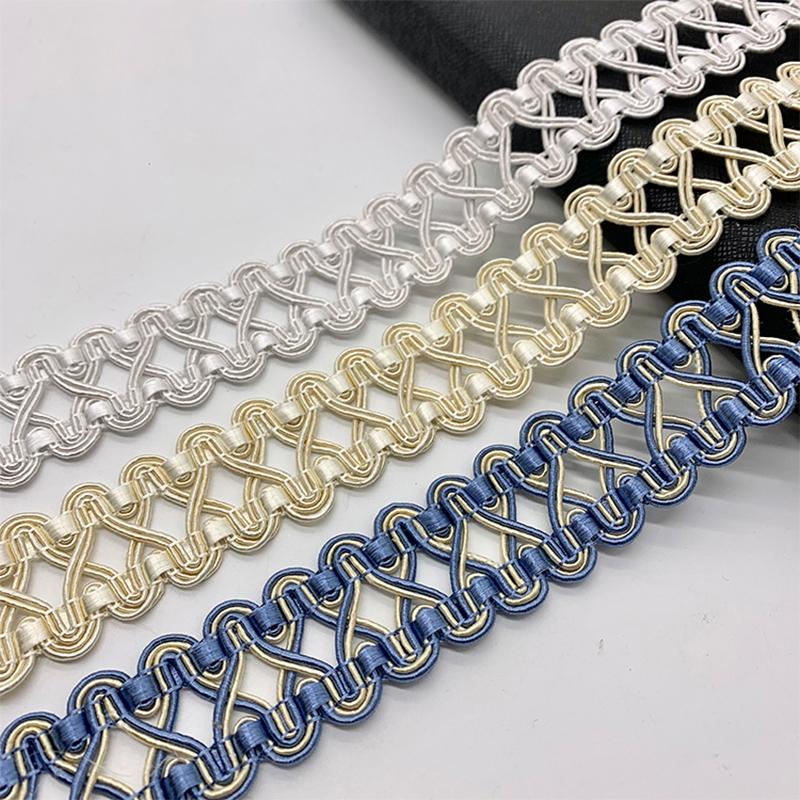 11,5–12 Meter Quastenbesatz, Spitzenband, 3 cm Breite, Spitzenbesatz, Fransen zum Nähen von Vorhängen, Heimpolstern, DIY-Zubehör