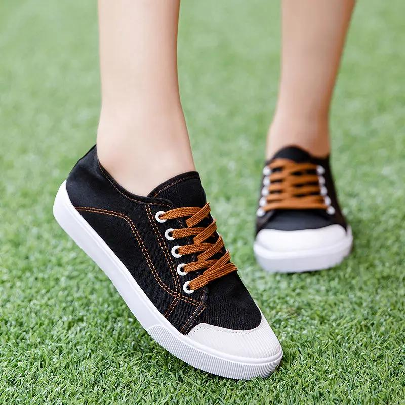 Low Top Lace Up Women's Shoes Aesthetic Stylish Deals Cheap Light New In High Quality Daily Routine Casual 39 Ladies Footwear
