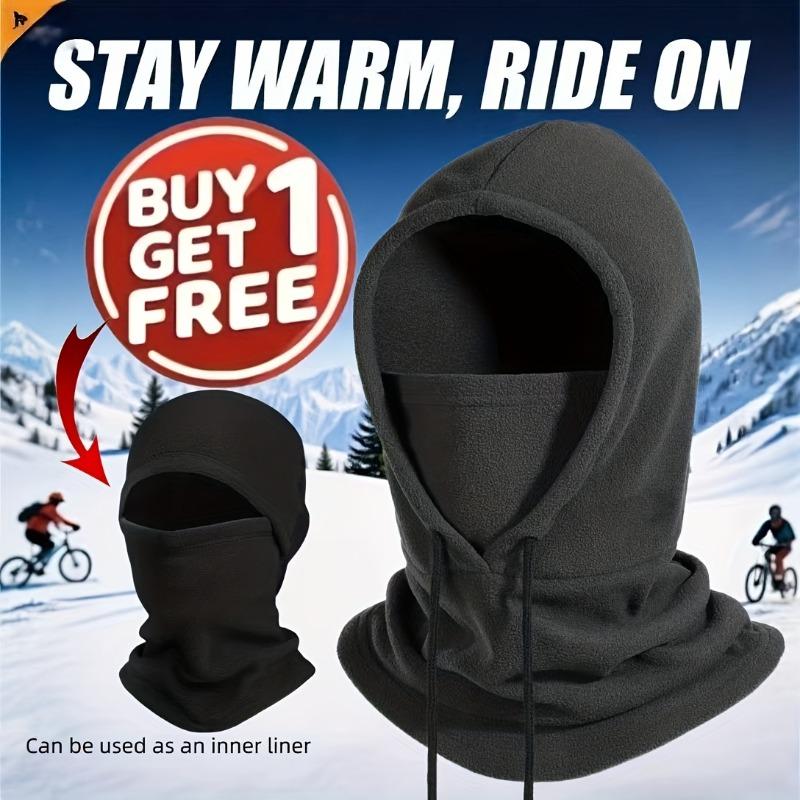 

2 шт. Зимние шапки-балаклавы - Мягкие теплые с полной защитой, Ветрозащитный и толстый флисовый подклад для мужчин и женщин серый