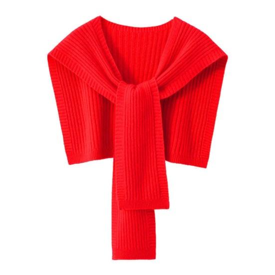 

Женская осенне-зимняя шаль, вязаная однотонная, уютная, мягкая, теплая, на шнуровке, эластичная декоративная нить, верхняя форма, женская шаль