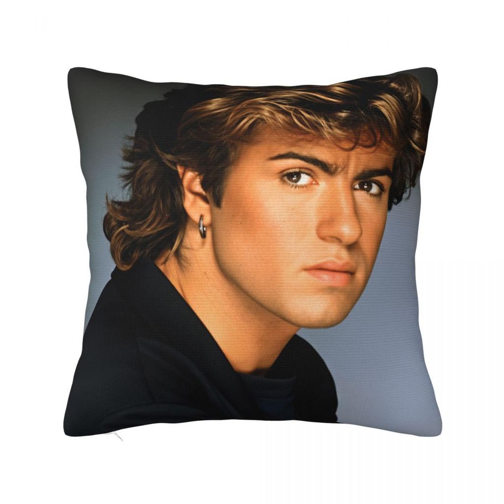 Pillow Case George Michael British Singer Square Pillow Cover Vintage Cushion Cover Pillowcases For Sofa Bedroom Home Decor