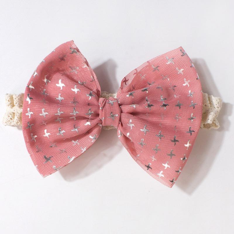 New baby headband, cute star bow children's headscarf, thin lace baby hair accessories