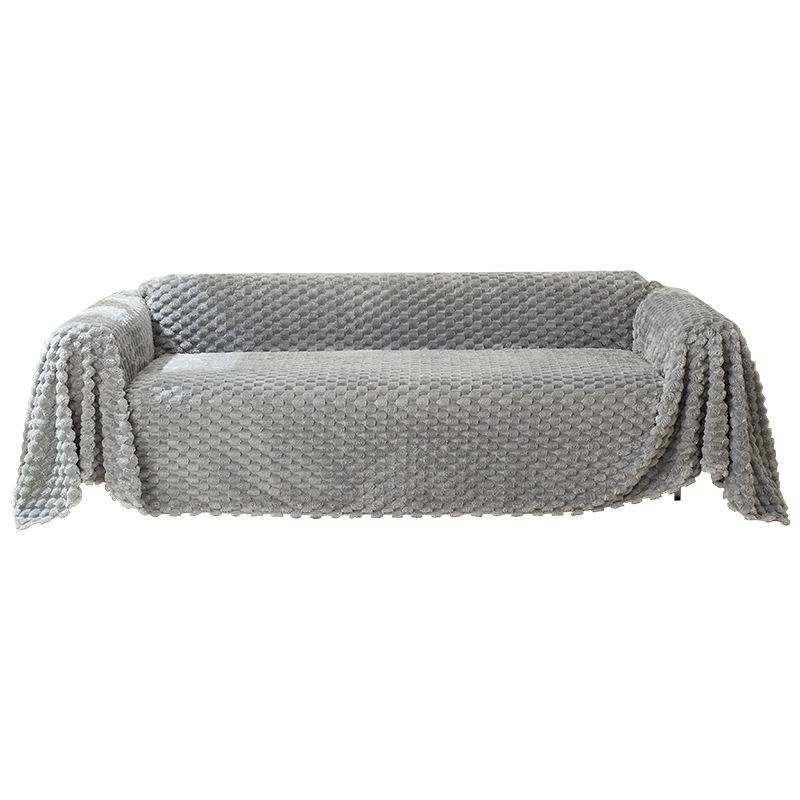 Zimní plyšová osuška na pohovku zahuštěná hřejivá čepice proti poškrábání sametová potah na pohovku univerzální all-inclusive potah látková přikrývka