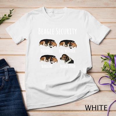 Zabawny Beagle Beagle Security T-shirt unisex