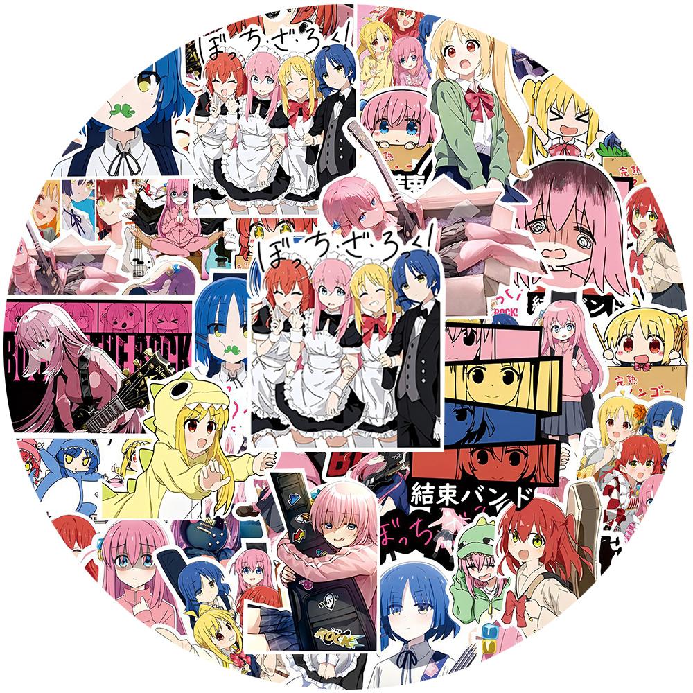 10/30/75pcs Cute Anime BOCCHI THE ROCK! Stickers Gotoh Hitori Cartoon Sticker Laptop Suitcase Helmet Car Kawaii Girl Sticker Toy