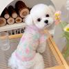 Summer Floral Mesh Dog Cat Shirt Breathable Sheer Pet Vest for Small Dogs Cats Cute Flower Print Puppy Kitten T-Shirt