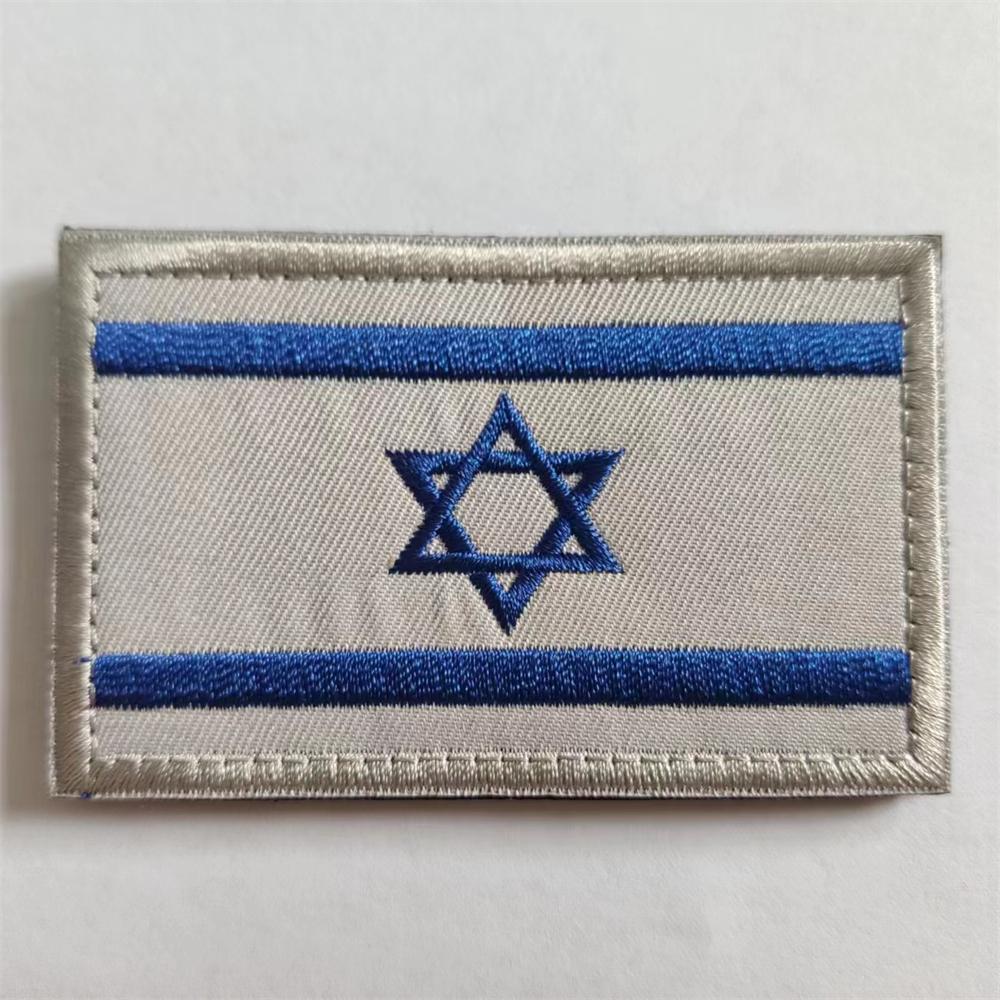 

1pcs Israel Flag Brassard Tactical Flag Patch Cloth Punisher Armband Army Hook And Loop Emblem Morale Combat Badge синій