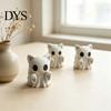 Cute Dark Style Ornament Halloween Ghost Cat Statue, 3D Printed Ornament, White Unique Party Prop Figurine for Home Office Desk Decoration