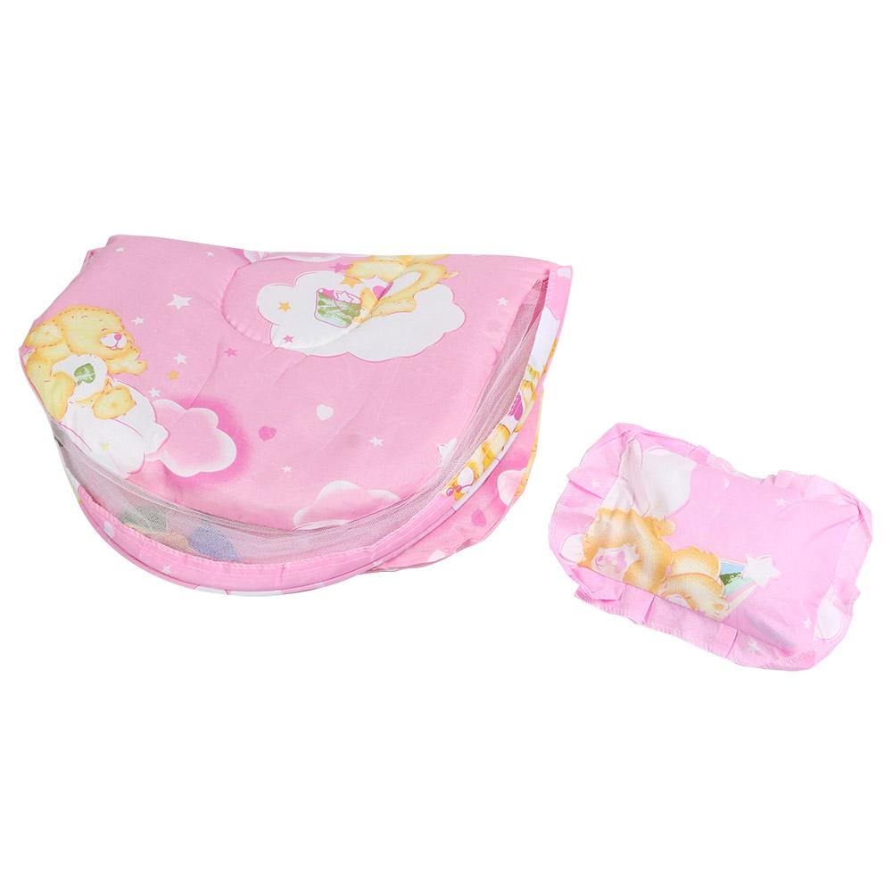 Portable Folding Cute Cartoon Pattern Baby Mosquito Net with Sleeping Pad Pillow