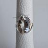 Natural White Topaz Ring, 925 Sterling Silver Ring, Bridesmaid Gift, Teardrop Crystal Ring, Promise Ring, Handmade Ring
