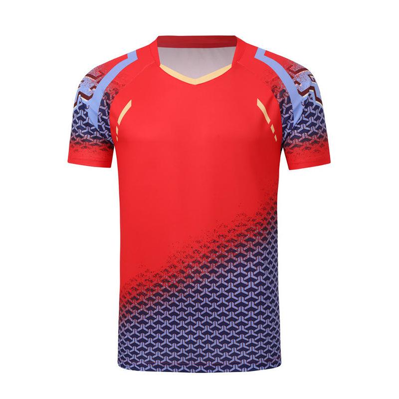 Football Training Clothes Manufacturers Wholesale New Short-sleeved Table Tennis Air Volleyball Sportswear Summer Student Badminton