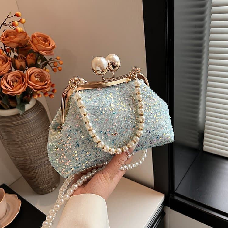 Borsa con Doppia Chiusura a Perla di Celebrità Francese