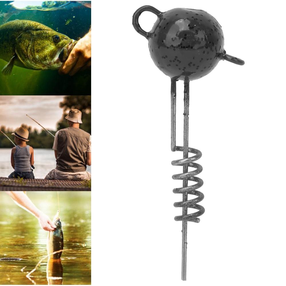 2PCS 10G 20G 30G 50G Screw Fixed Jig Soft Sinkers Fishing Lures Bait Tool Accessory