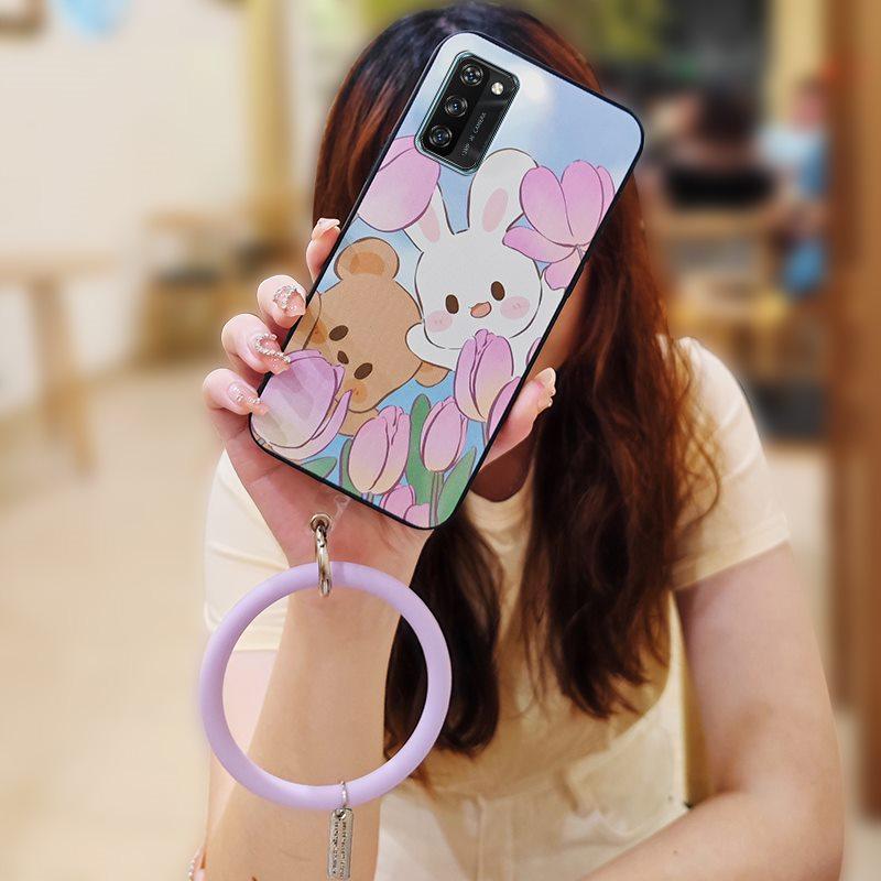 

Youth Waterproof Phone Case For Blackview A100 Cartoon Back Cover Solid Color Dirt-resistant Ring Funny Protective Cute Blackview A100