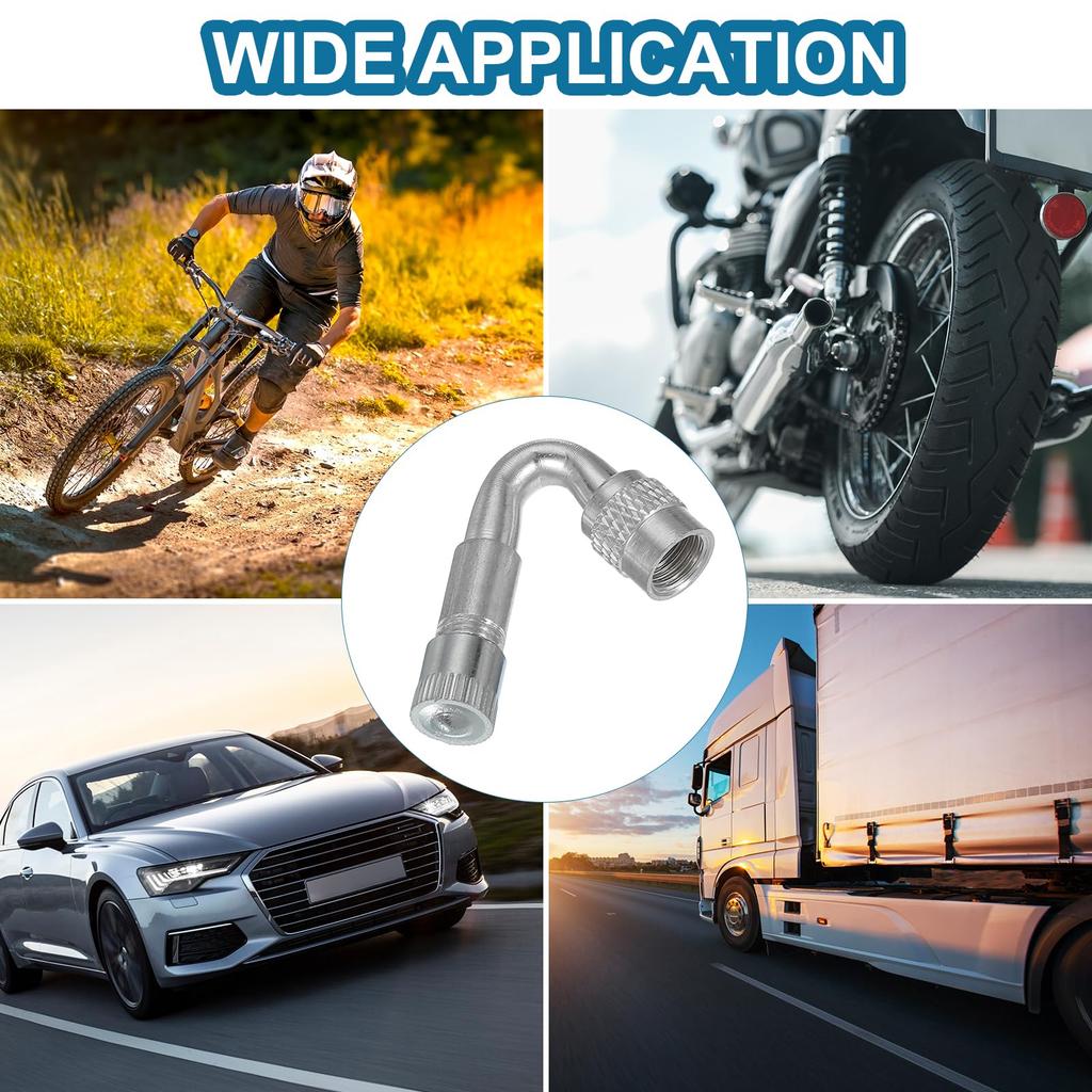 PATIKIL 45 Degree Valve Stem Extension, 4 Pieces Universal Tire